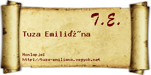 Tuza Emiliána névjegykártya